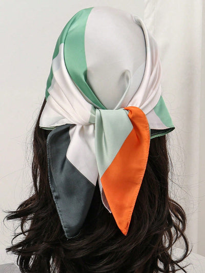 Silk Square Scarf: Luxury Hijab Hair Bands for Fashionable Women