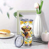 Cute Cow and Flowers Stainless Steel Tumbler - Perfect Mother's Day Gift