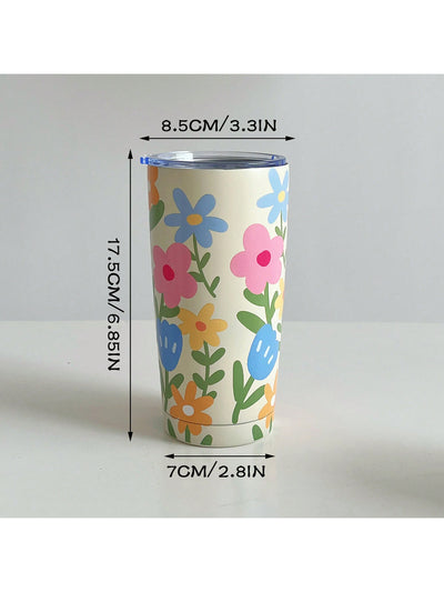 Cute Cartoon Themed Stainless Steel Insulated Water Bottle - Perfect for Summer and Winter Festivals! (20oz/600ml)