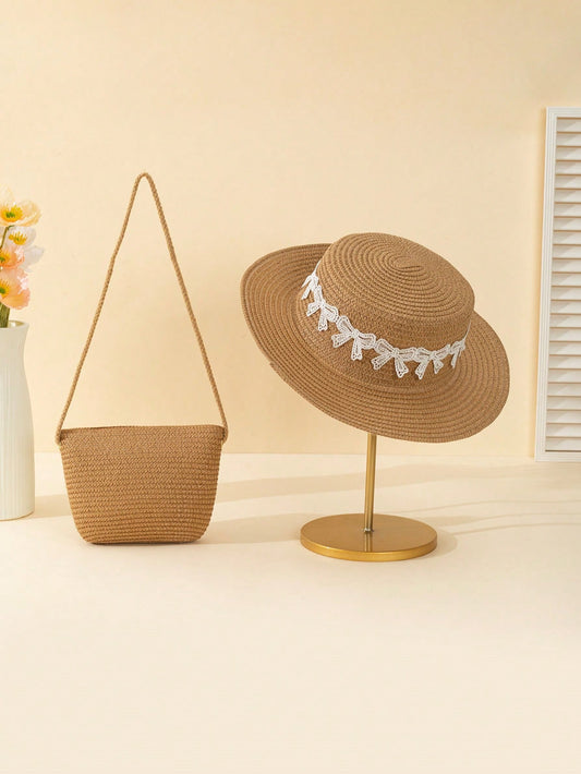 Stay stylish and protected with the Woven Beauty Sun Hat and Crossbody Bag Set. Perfect for daily or vacation travel, this khaki set offers both fashion and functionality. The woven design adds a touch of beauty, while the sun hat and crossbody bag provide essential protection and convenience.