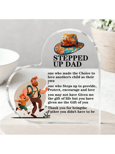 Celebrate the father figure in your life with our Father's Day Heart Artistic Shape Acrylic Gift. Show your appreciation with the heartfelt message "Thank You for Being the Father You Didn't Have To Be". Made with high-quality acrylic, this gift is durable and exudes a sentiment that will last a lifetime.