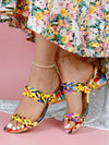 Sparkling Style: Women's Rhinestone Chunky Heel Sandals