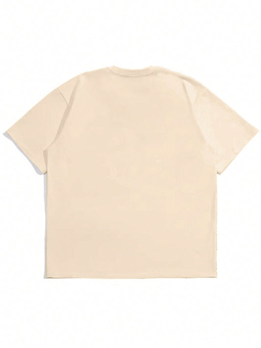 Bold and Stylish: Men's Letter Print Short Sleeve T-Shirt