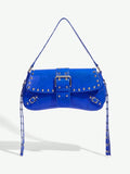 Studded baguette shoulder bag product view 25