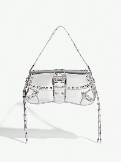 Riveting Style: Chic Shoulder Bag for Women and Teenagers