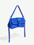 Studded baguette shoulder bag product view 27