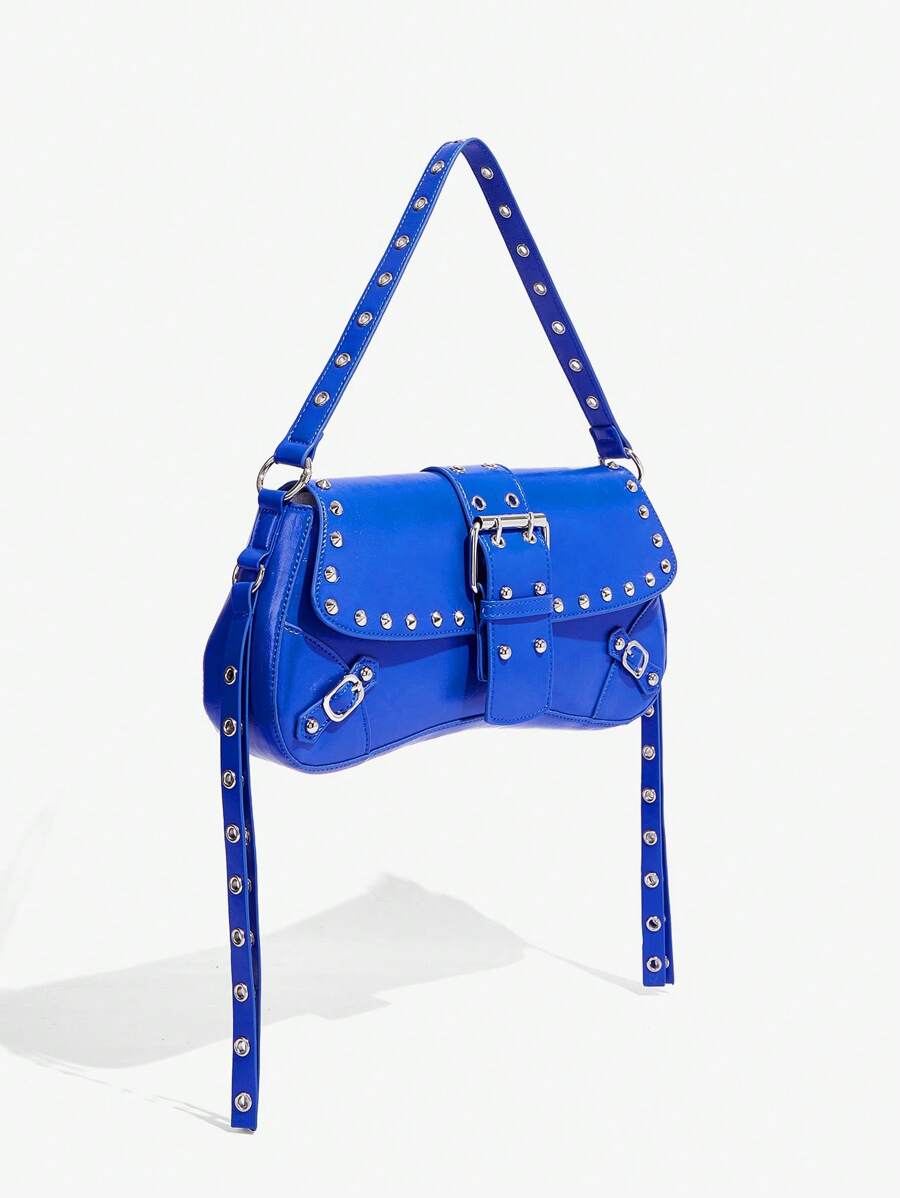 Studded baguette shoulder bag product view 27