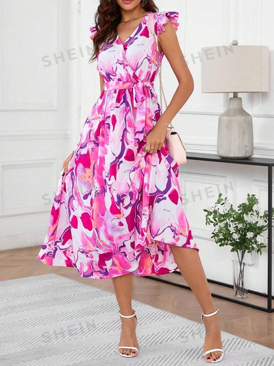 Colorful Water Ripple Maxi Dress: Embrace Summer in Style