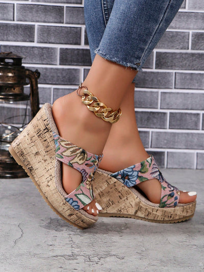 Bohemian Bliss: Summer Women's Wedge Sandals with Waterproof Platform