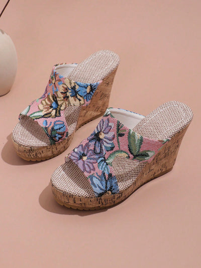 Bohemian Bliss: Summer Women's Wedge Sandals with Waterproof Platform