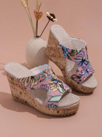 Bohemian Bliss: Summer Women's Wedge Sandals with Waterproof Platform