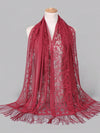 Floral Elegance Shawl: Women's Hollow Out Fashion Scarf