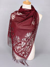 Floral Elegance Shawl: Women's Hollow Out Fashion Scarf