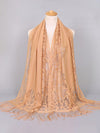 Floral Elegance Shawl: Women's Hollow Out Fashion Scarf