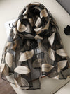 New Women's Winter Silk Organza Scarf with Luxury Embroidery