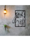 Masculine Minimalism: Abstract Nude Male Figure Metal Wall Art