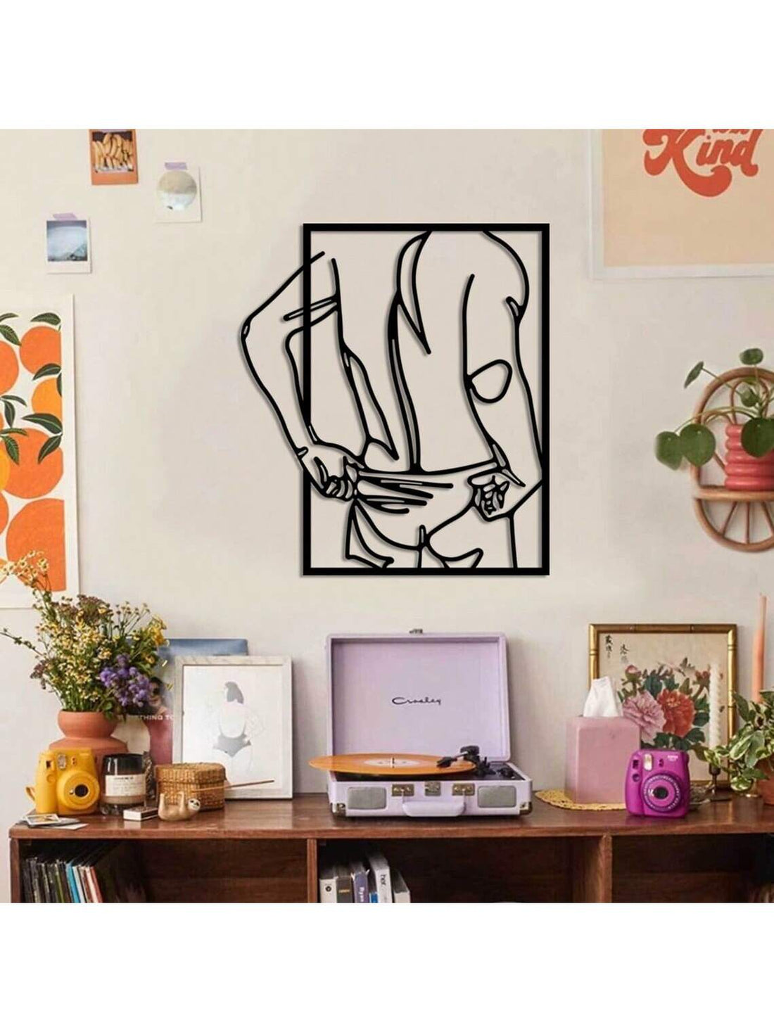 Introduce a contemporary and edgy charm to your space with the Masculine Minimalism metal wall art. Featuring an abstract nude male figure, this piece exudes a modern and masculine vibe. Its sleek metal design adds depth and texture to any room, making it a perfect statement piece for art enthusiasts.