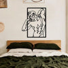 Masculine Minimalism: Abstract Nude Male Figure Metal Wall Art