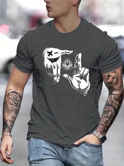 Eye Gesture Men's Printed T-Shirt - Express Yourself in Style