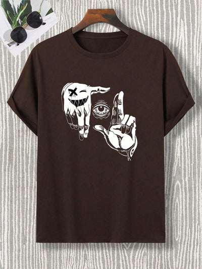 Eye Gesture Men's Printed T-Shirt - Express Yourself in Style