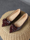 Rose Red Bow Knot Flat Shoes: Perfect for Dancing, Parties, and Casual Wear