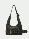 Vintage-Inspired Multi-Strap Gothic Tote Bag - Trendy Steampunk Style for Effortless Streetwear Looks