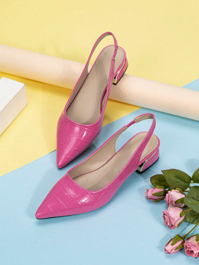 Chic and Comfortable: Pointed Toe Backless Pumps with Thick Heels