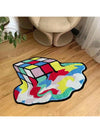 Melted Colorful Rubik Pattern Thickened Velvet Shaped Carpet: Multi-Purpose Anti-Slip Floor Mat for Every Room in Your Home