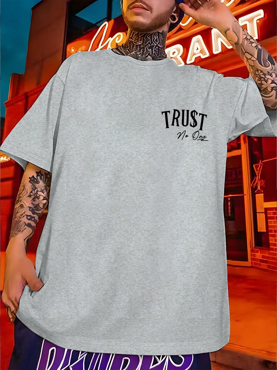 Stay cool and comfy all summer long with this men's t-shirt featuring a fun and stylish cartoon letter print. The high-quality fabric ensures maximum comfort, making it perfect for casual wear. Upgrade your wardrobe and stand out with this must-have summer essential.