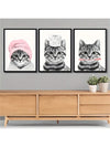 Cute Cat Art Canvas Poster Set: Ideal Fall Decor for Bedroom, Living Room, and Corridor Walls