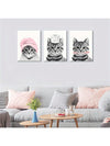 Cute Cat Art Canvas Poster Set: Ideal Fall Decor for Bedroom, Living Room, and Corridor Walls