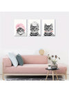 Cute Cat Art Canvas Poster Set: Ideal Fall Decor for Bedroom, Living Room, and Corridor Walls