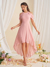 Introducing Graceful Elegance: Belle Off-Shoulder Bridesmaid Dress. Elegance and grace combine in this stunning dress, featuring an off-shoulder neckline and flowing design. Perfect for any bridesmaid looking to make a statement. Expertly crafted with quality materials for a comfortable and stylish fit.