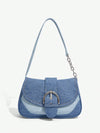 Retro Denim Print Shoulder Bag: Embrace Your Sweet and Cool Girl Style!