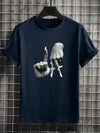 Men's Eye-Catching Gesture Print Drop Shoulder Tee