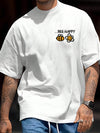 Men's Bee Letter Embroidery T-Shirt: Buzz-Worthy Style for Him