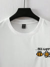 Men's Bee Letter Embroidery T-Shirt: Buzz-Worthy Style for Him