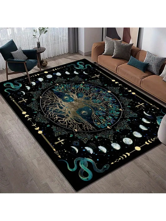 Enhance your home with our chic and stylish Black Bohemian Decorative Carpet. The minimalist design adds a touch of elegance without overwhelming your living space. Made with high-quality material, this carpet provides a soft and comfortable surface while adding a unique touch to your home decor.