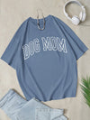 Chic Comfort: Women's Casual Loose T-Shirt with Letter Print and Drop Shoulder Design