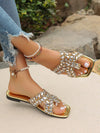 Golden Glitter Diamond Beach Sandals: Shimmer in Style Outdoors
