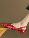 Red Hollow Out Slip-On Loafers: Fashionable Low Heels for Spring & Summer