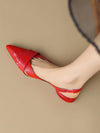 Red Hollow Out Slip-On Loafers: Fashionable Low Heels for Spring & Summer