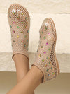 Rainbow Candy Color Rhinestone Flat Sandals: Stylish and Comfy Slip-Ons for Every Season