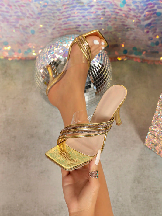 Introducing the Golden Goddess Square Toe High Heel Sandals - the perfect blend of versatility and sexiness. With a square toe design and high heel, these sandals offer a stylish and modern touch to any outfit. Crafted with quality materials, they provide both comfort and fashion for any occasion.