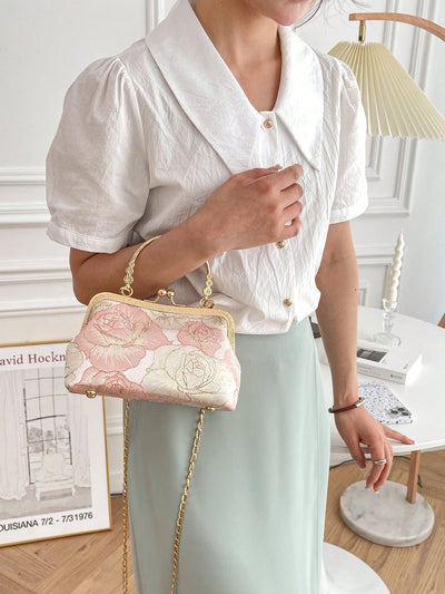 Elegant Multi-Purpose Cheongsam-Inspired Shoulder Bag: Chic Crossbody Clutch for Women