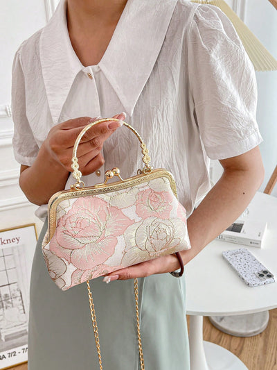 Elegant Multi-Purpose Cheongsam-Inspired Shoulder Bag: Chic Crossbody Clutch for Women