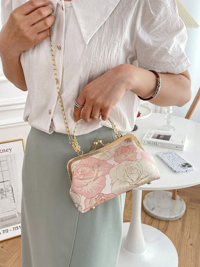 Elegant Multi-Purpose Cheongsam-Inspired Shoulder Bag: Chic Crossbody Clutch for Women