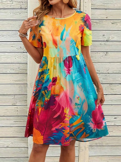 Women's Stylish Colorful Printed Dress: A Must-Have for Your Wardrobe