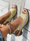 Blooming Beauty: Summer Flower Fabric Women Sandals