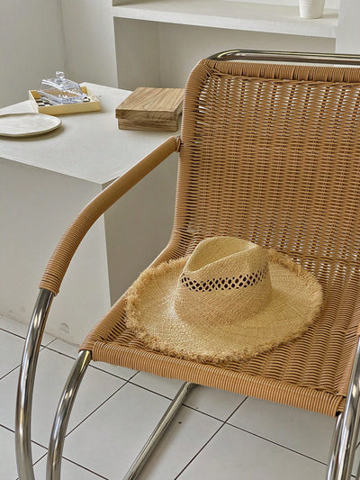 Chic and Stylish: Handwoven Raffia Straw Panama Hat – Perfect for Any Occasion!